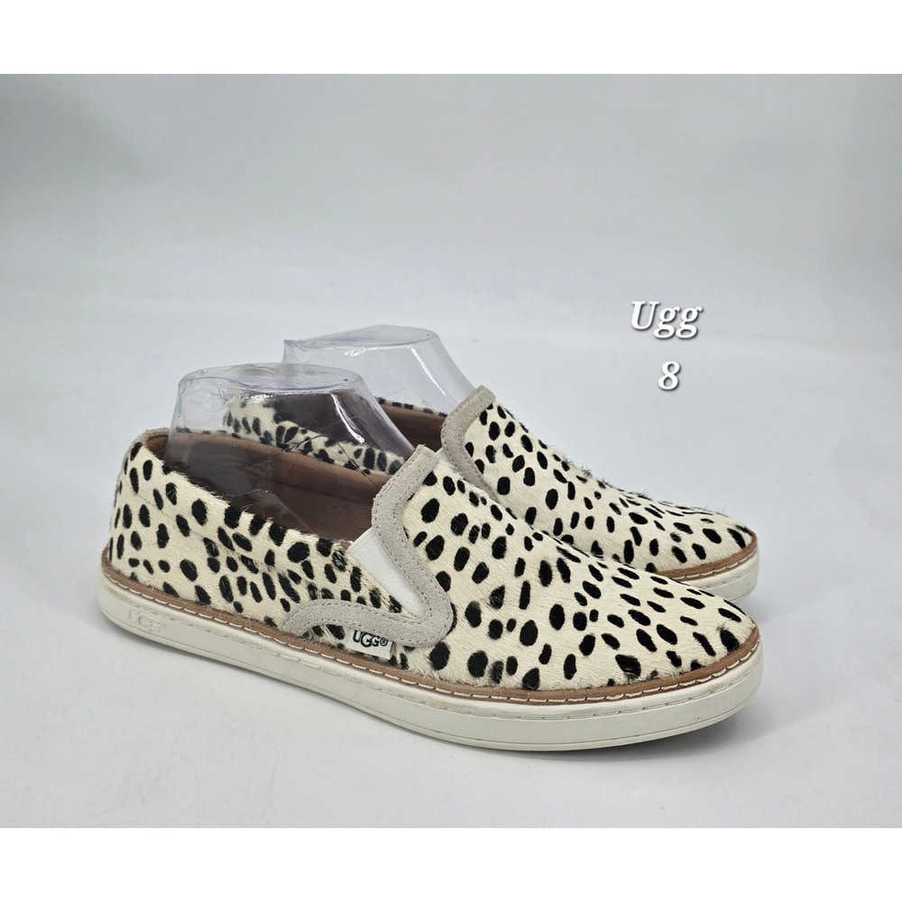 UGG Jazz Exotic Leopard Print Calf Hair Slip On Sneakers Women's 8 EU 39